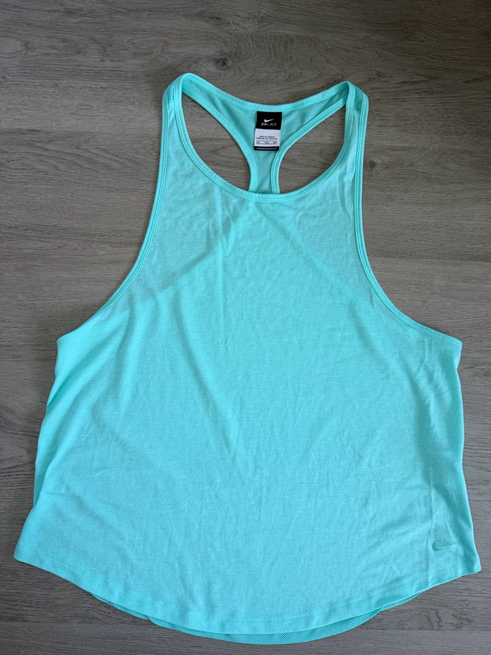 Nike Women’s Dri-FIT Turquoise High Neck Mesh Back Racerback Tank Top M/L